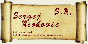 Sergej Mioković vizit kartica